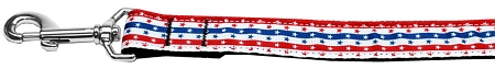 Stars in Stripes Nylon Dog Leash 5/8 inch wide 6ft Long